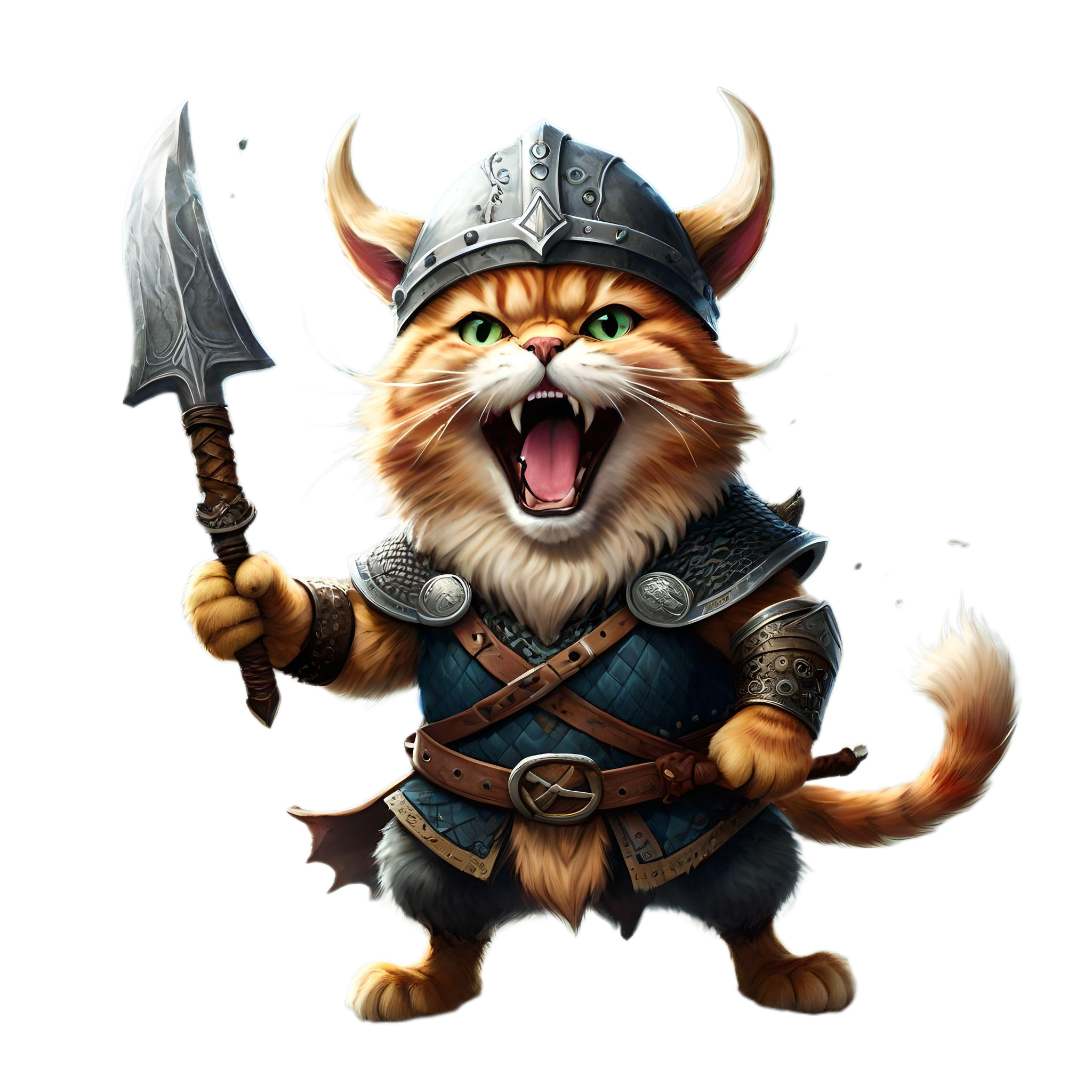 Valhalla viking cat warrior